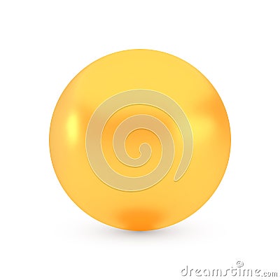 Golden sphere award concept, shiny realistic metallic ball Vector Illustration