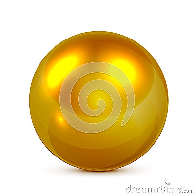 Golden sphere Vector Illustration