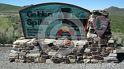 The Golden Spike National Monument Editorial Stock Photo