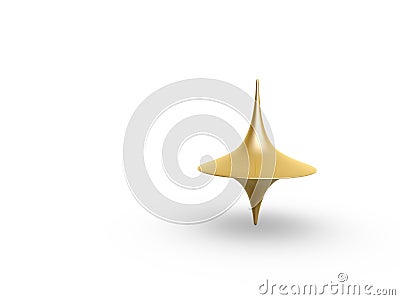 Golden spining top Stock Photo