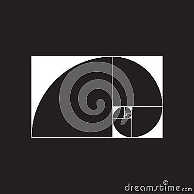 Golden spiral Vector Illustration