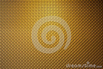 The golden square shape emboss texture background. Stock Photo