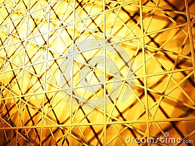 Golden Squares Abstract Surface Background Stock Photo