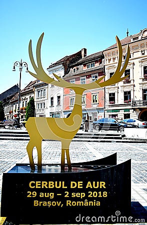 Golden stag international pop music festival at Brasov Romania Cerbul de Aur Editorial Stock Photo