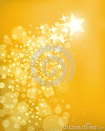 Golden Star Background Vector Illustration