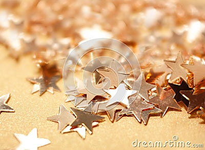 Golden Stars Stock Photo