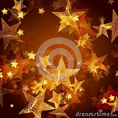 Golden stars Stock Photo