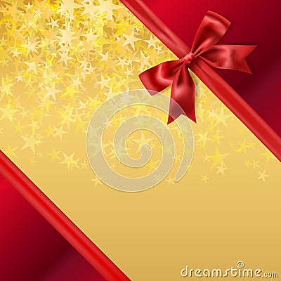 Golden stary background Vector Illustration