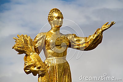 Golden statue Stock Photo