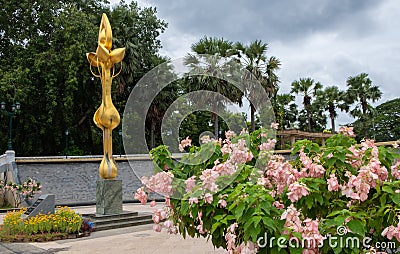 Benjakitti Park in downtown Bangkok Stock Photo