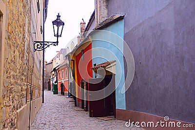 Golden street, Prague Stock Photo