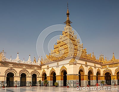 Golden Stupa of the Mahamuni Pagoda Stock Photo