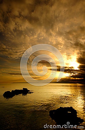 Golden sunset Stock Photo