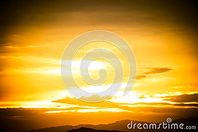 Golden sunset Sky Stock Photo
