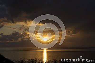 Golden sunset Stock Photo