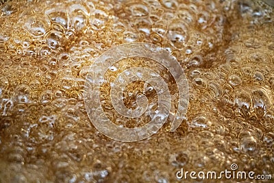 Golden Sweet Bubbling Candy Stock Photo