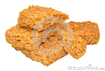 Golden Syrup Oat Flapjacks Stock Photo