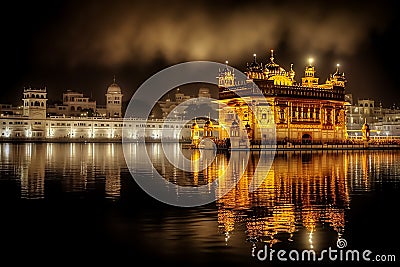 Beautiful golden temple situated in Amritsar, India Stock Photo