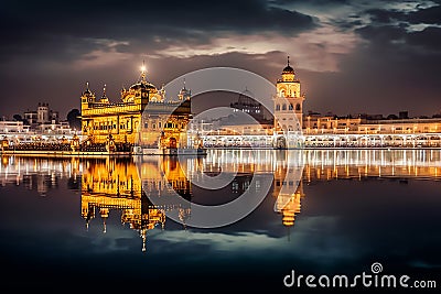 Beautiful golden temple situated in Amritsar, India Stock Photo