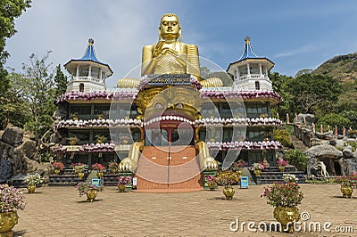 Golden Temple in Dambulla Sri Lanka Editorial Stock Photo