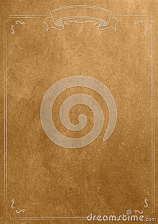 Golden texture blank paper background with retro border Stock Photo