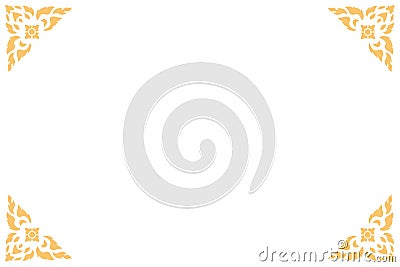 Golden thai style pattern traditional art Stock Photo