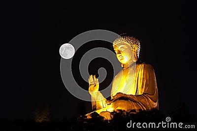 Golden Tian Tan Buddha Stock Photo