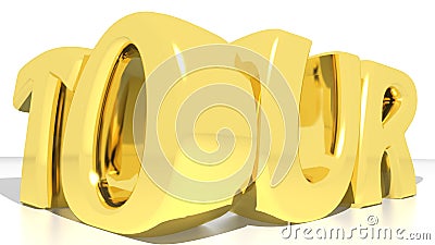 Golden Tour - 3D rendering Stock Photo