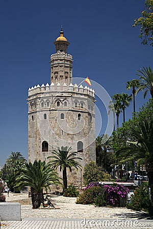 Golden tower Stock Photo