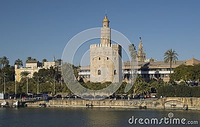 Golden Tower in Seville Stock Photo