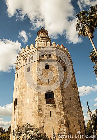 Golden Tower of Seville Stock Photo