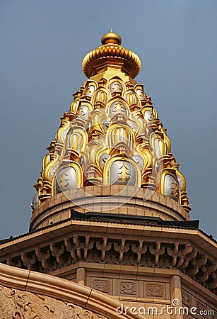 Golden tower of a temple Stock Photo
