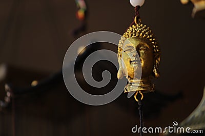 Hanging buddha decorative head Stock Photo