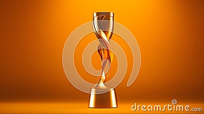 Golden Triumph: A gleaming trophy stands tall, reflecting success, dedication, and recognition Stock Photo