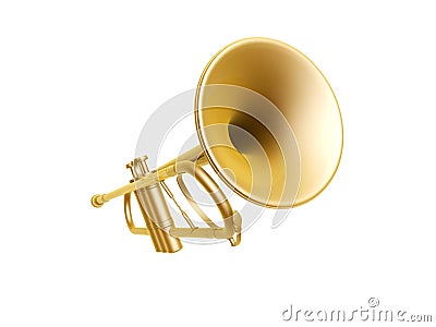 Golden trumpet Stock Photo