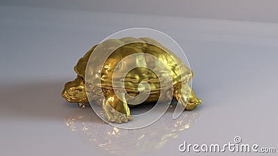 Golden Turtle Stock Photo