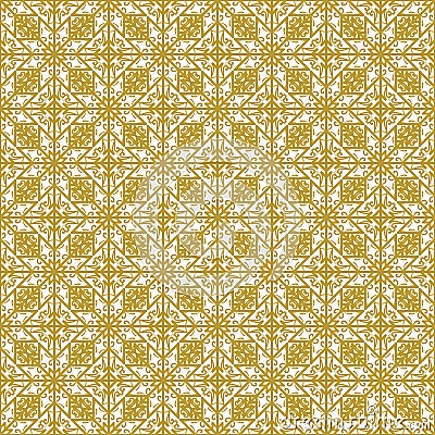 Golden vintage decor seamless pattern Vector Illustration