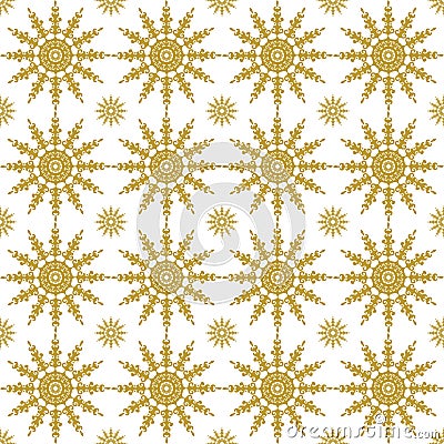 Golden vintage decor seamless pattern Vector Illustration