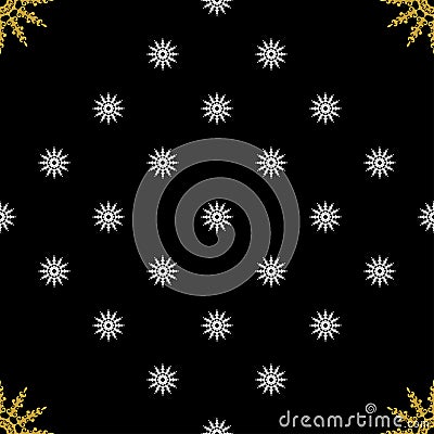 Golden vintage decor seamless pattern Vector Illustration