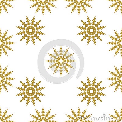 Golden vintage decor seamless pattern Vector Illustration