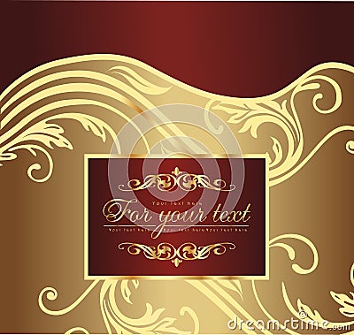 Golden vintage template Vector Illustration