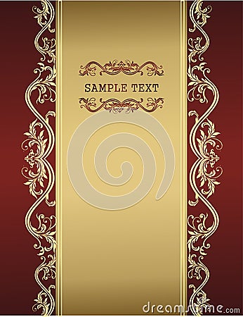 Golden vintage template for your text Stock Photo