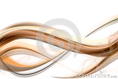 Golden wave with smoke Stock Photo