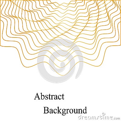 Golden Waves Pattern. Template for Visiting Cards, Labels, Fliers, Banners, Badges, Posters, Stickers Vector Illustration