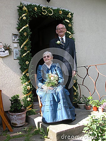 Golden Wedding Stock Photo