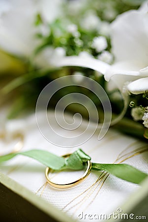 Golden Wedding Ring Stock Photo