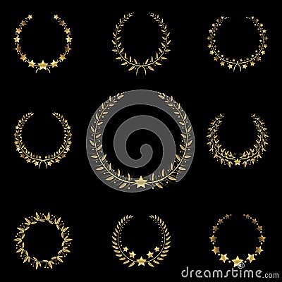 Golden wreath Vector Illustration