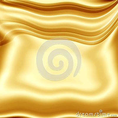 Golden-yellow drapery texture Stock Photo