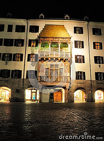 Goldenes Dachl, Golden Roof, Innsbruck Editorial Stock Photo