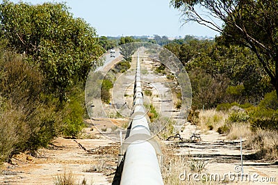 Goldfields Water Pipeline Stock Photo